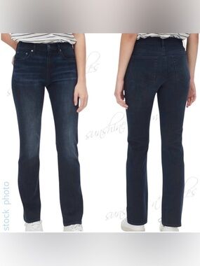 GAP Mid-Rise Classic Straight Blue-Black Wash Denim #519382 size 26 SHORT 26S